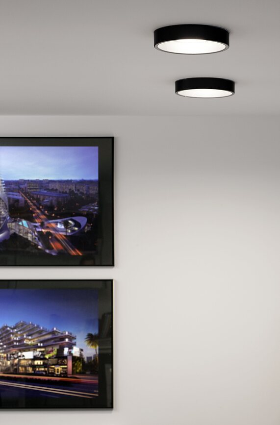 Circle Surface Πλαφόν LED, 26,7 cm, διαφανές, λευκό