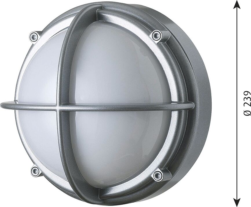 Skot Applique murale LED, 4000K, opale, avec cadre en aluminium