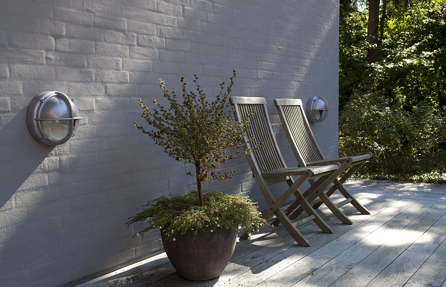 Skot Half Applique Murale LED 4000K, opale, avec cadre en aluminium