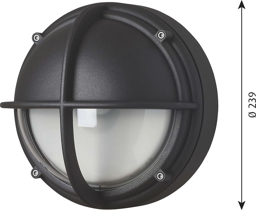 Skot Half Stenska svetilka LED opal, 3000K, z antracitnim okvirjem