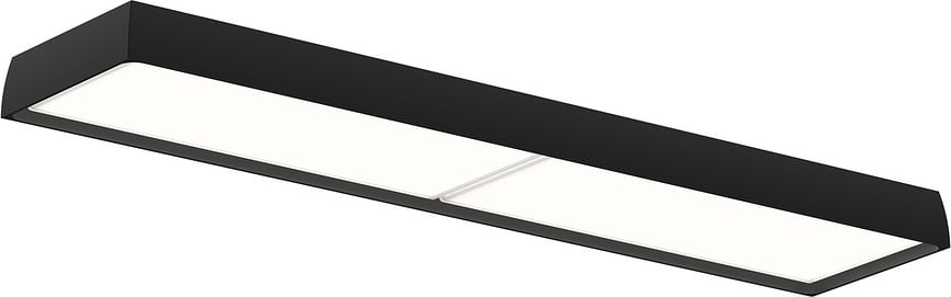 Slim Box Semi Recessed LED 3000K Laelamp must koos mikroprismaatilise hajutiga Dali valgustuse kontroll