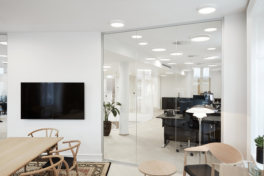 Slim Round Semi Recessed Plafonnier LED, avec diffuseur opale, 4000K, 68 cm, blanc, contrôle Dali