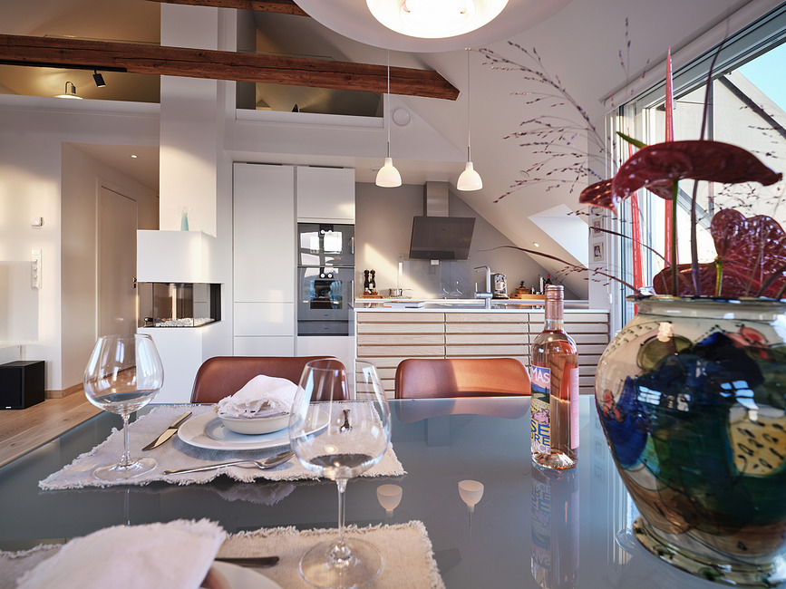 Toldbod Suspension 22 cm, blanche, en verre