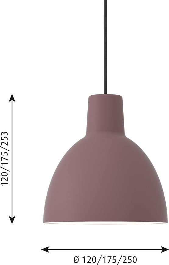 Toldbod Lampa viseća 25 cm ružičasta