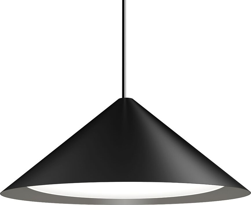 Viseča svetilka Keglen LED 2700K 65 cm, črna, krmiljenje osvetlitve Dali