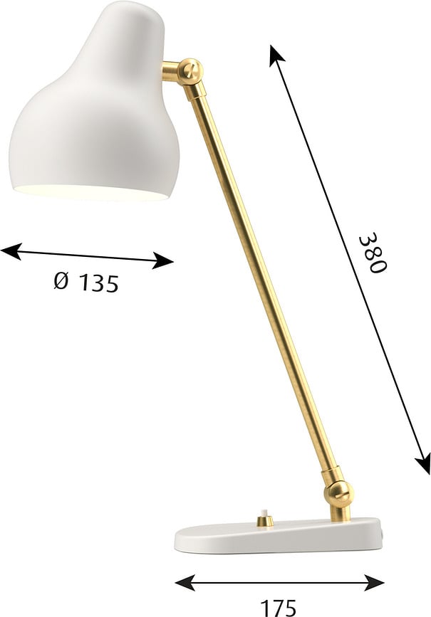 VL 38 Stolna Lampa LED 2700K bijela