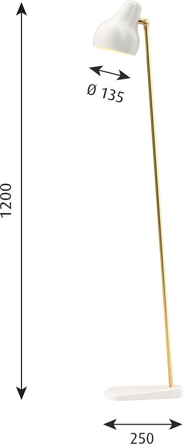 VL 38 Lampa podna LED 2700K bijela