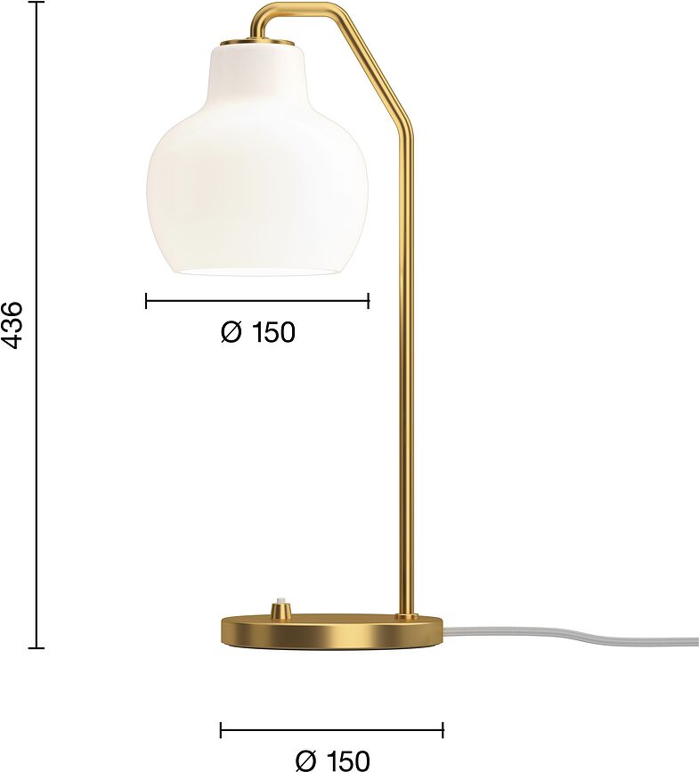 VL Ring Crown Lampe de Table, laiton