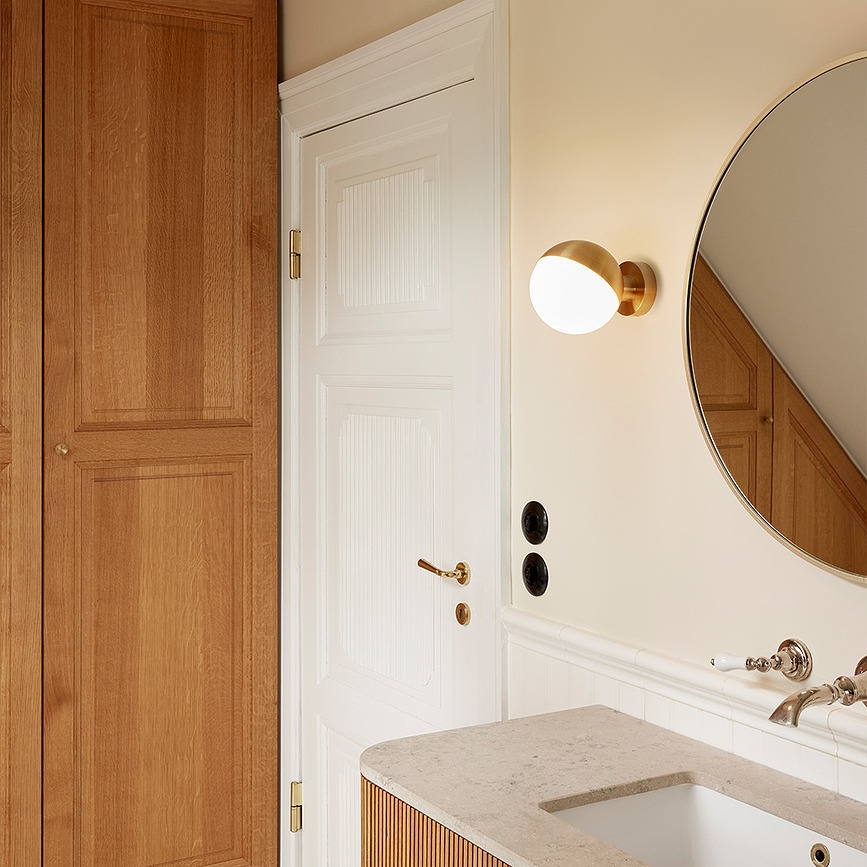 VL Studio Stenska svetilka, 15 cm, medenina