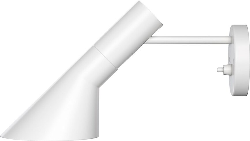 Wandlamp AJ wit met schakelaar, zonder zichtbare kabel
