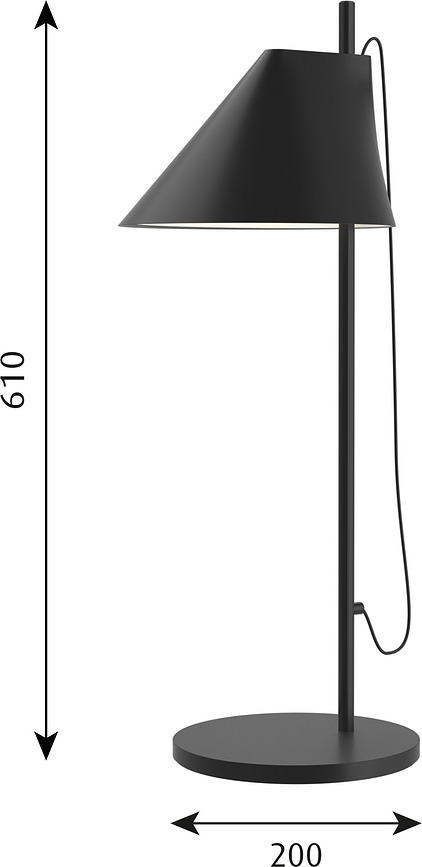 Yuh Επιτραπέζιο Φωτιστικό LED, 2700K, μαύρο