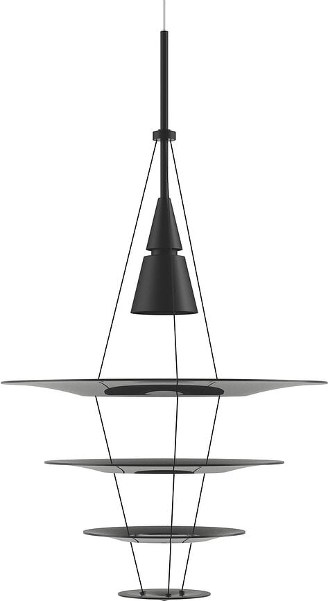 Závesná lampa Enigma 42,5 cm čierna