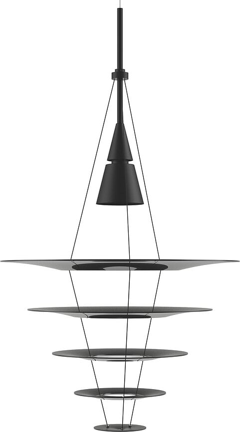 Závesná lampa Enigma 54,5 cm čierna