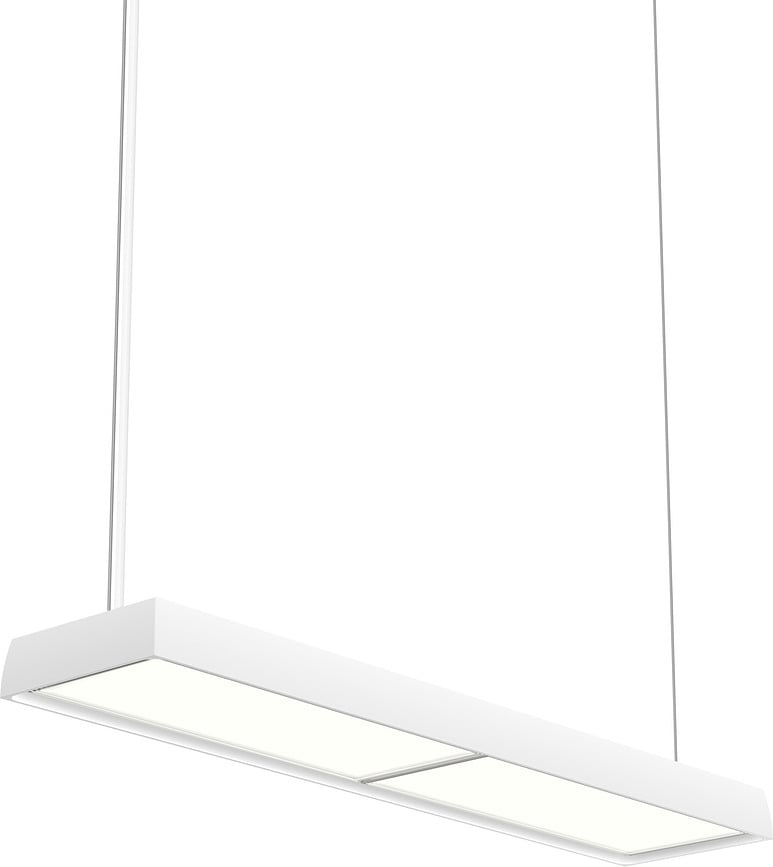 Závesná lampa Slim Box Suspended LED KA HO s mikroprismatickým difúzorom ovládanie osvetlenia Dali biela