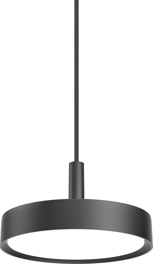 Závesná lampa Slim Round Suspended LED 3000K s opálovým difúzorom ovládanie osvetlenia Dali 25 cm čierna