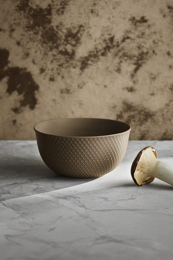 Bol para servir Rhombe Earth, 17,5 cm, marrón grisáceo