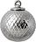 Bola de Navidad Rhombe, 7 cm, plateada