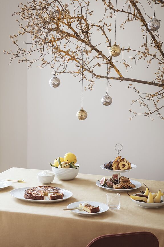 Bola de Navidad Rhombe, 7 cm, plateada