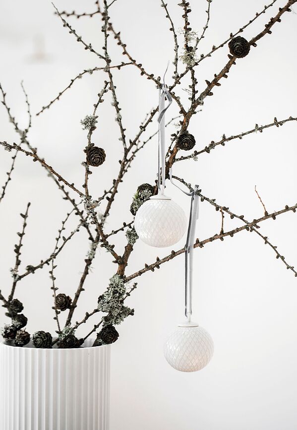 Bola de Navidad Rhombe, verde suave