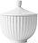Bombonera Lyngby, 10 cm, blanca