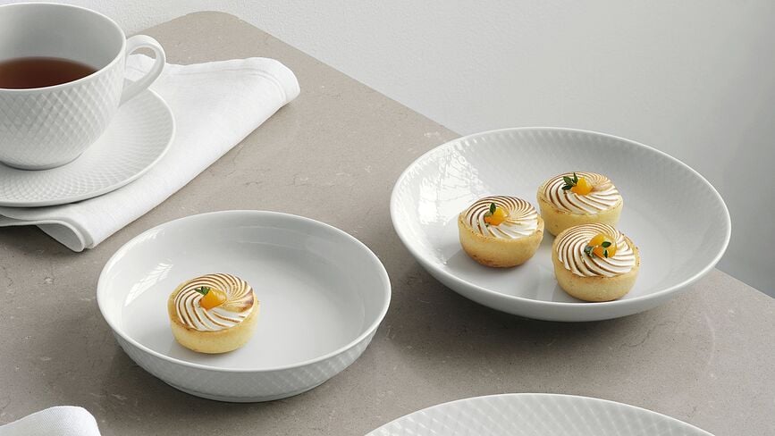 Cuenco de postre Rhombe, 16 cm, blanco