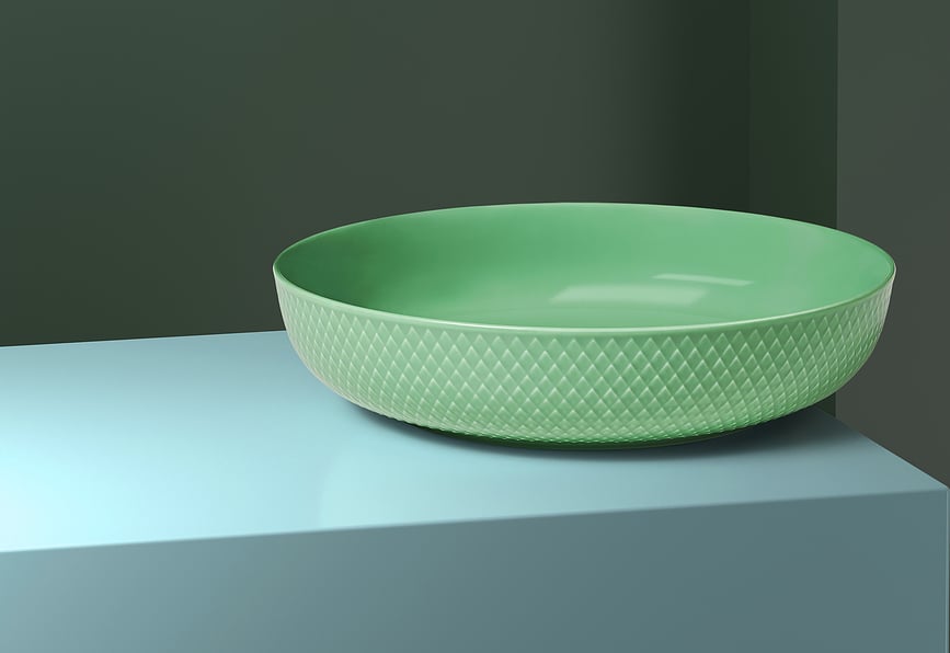 Fuente para servir Rhombe, 28 cm, blanca