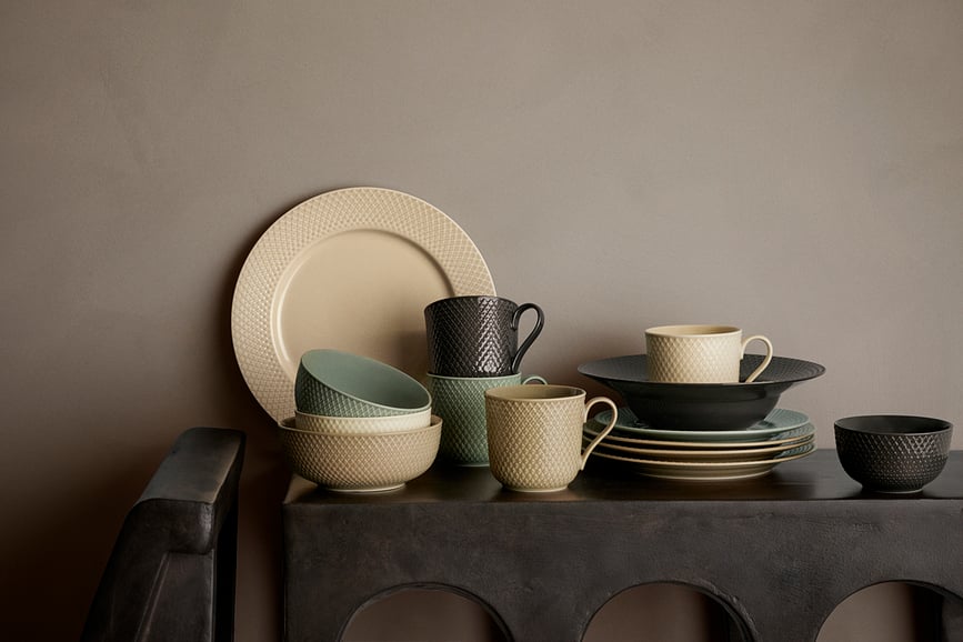 Cuenco Rhombe Earth, 11 cm, negro