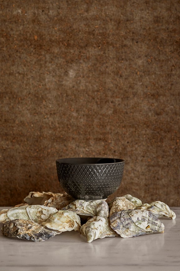 Cuenco Rhombe Earth, 11 cm, negro