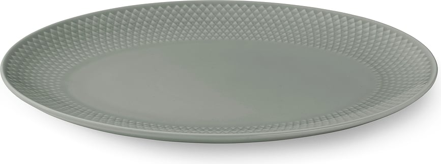 Fuente ovalada Rhombe Earth, 28,5 cm, gris verdoso