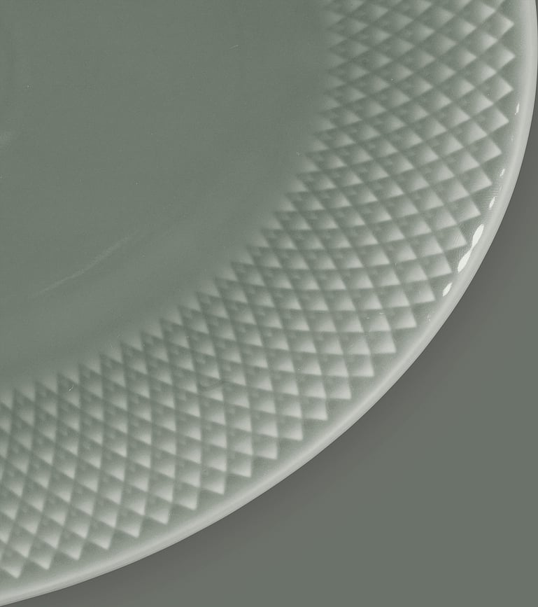 Fuente ovalada Rhombe Earth, 28,5 cm, gris verdoso