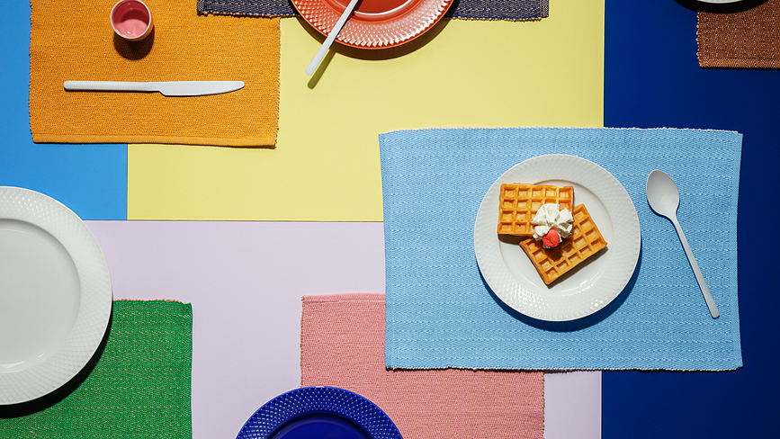 Herringbone Σουπλά, μπλε, ανακυκλωμένο