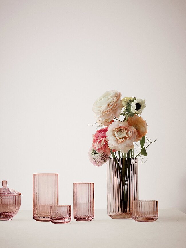 Jarrón de cristal Lyngby, 20 cm, burdeos