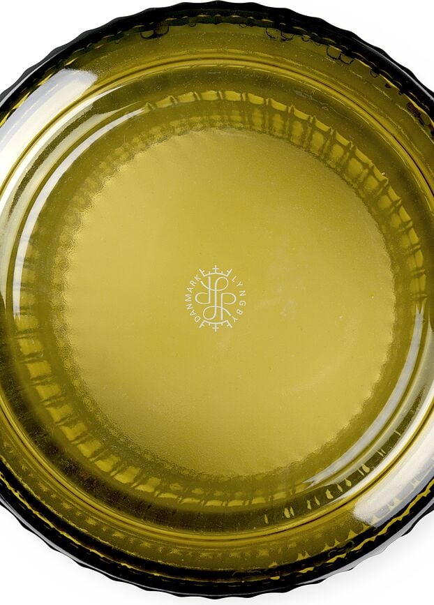 Jarrón de cristal Lyngby, 15,5 cm, color oliva