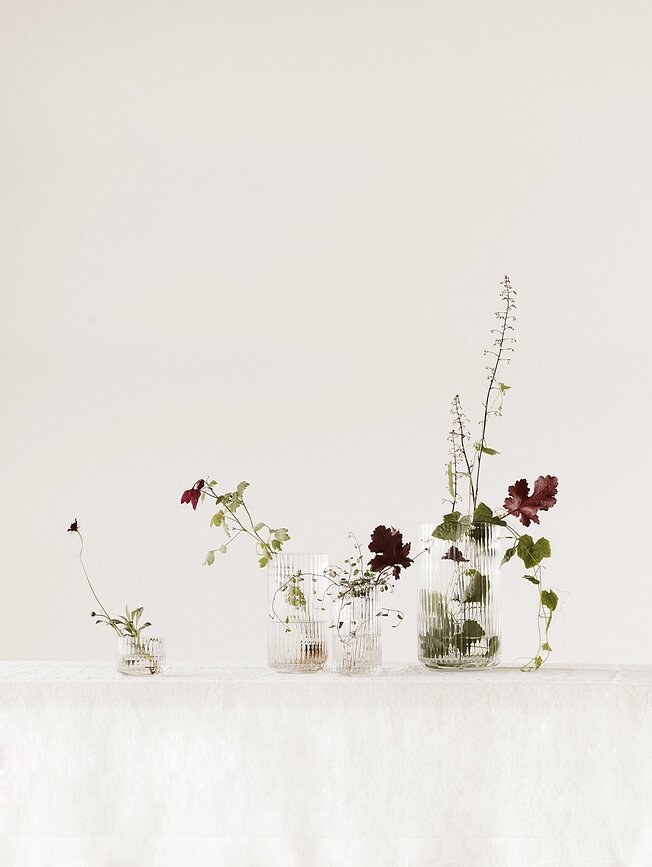 Jarrón Lyngby de cristal, 15 cm, transparente