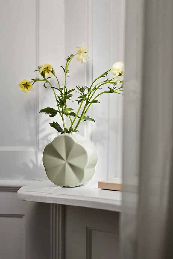 Jarrón Flower Morning 14 cm, verde