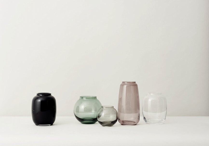 Jarrón de cristal Form, 70/2, gris ahumado