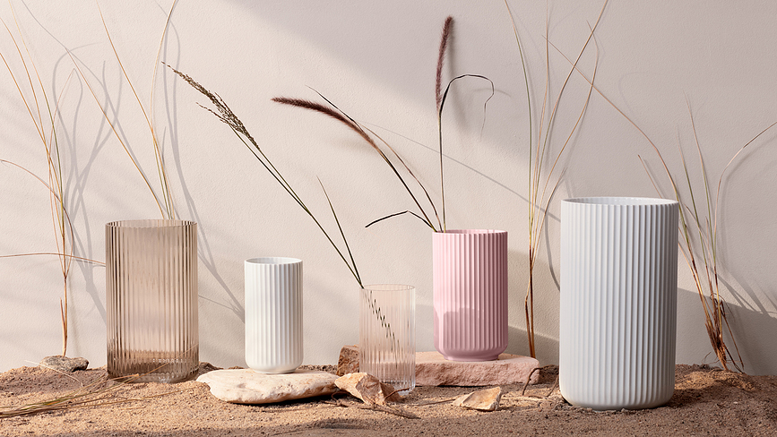 Jarrón Lyngby, 25 cm, rosa