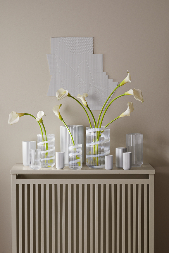 Jarrón Lyngby Swirl, 25 cm