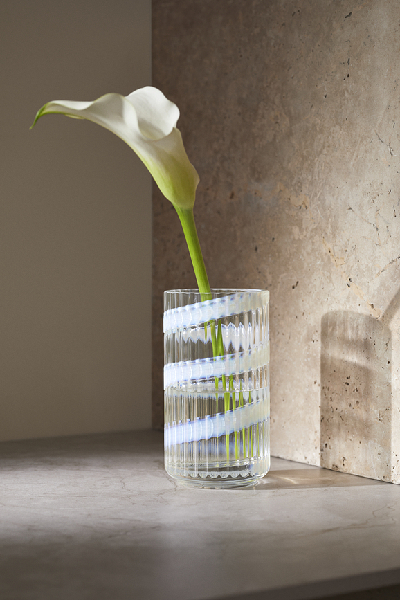 Jarrón Lyngby Swirl, 25 cm