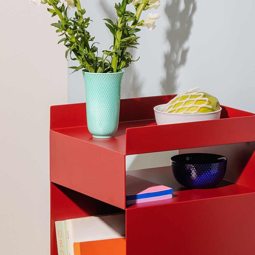 Jarrón Rhombe, 15 cm, aguamarina