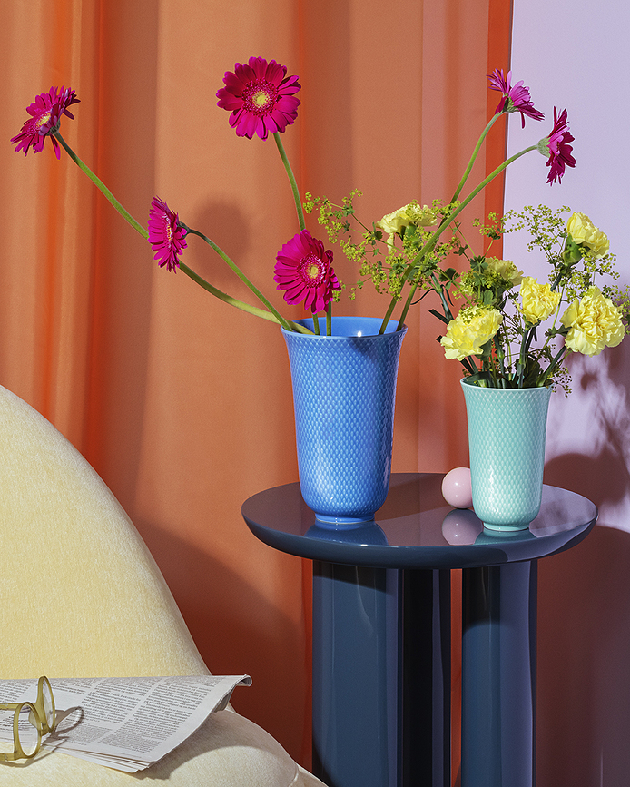 Jarrón Rhombe, 15 cm, aguamarina