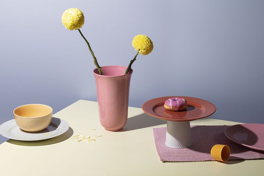 Jarrón Rhombe, 20 cm, amarillo