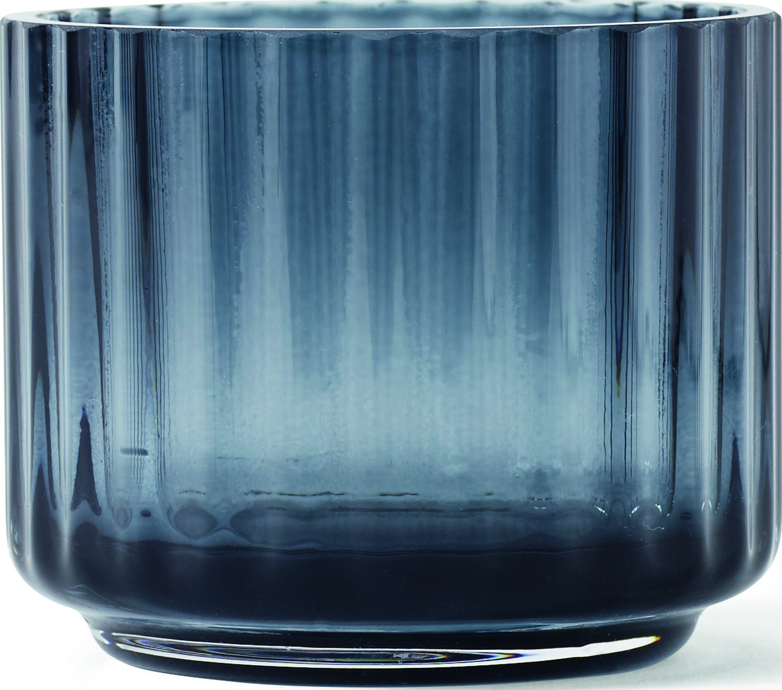 Lyngby Kerzenständer midnight blue aus Glas
