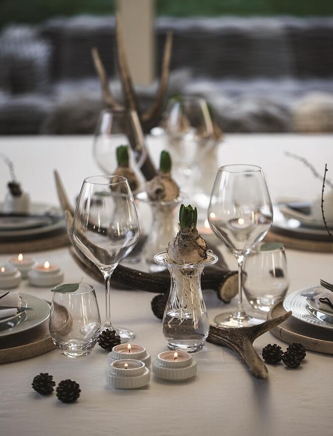 Lyngby Svečniki okrogli, 2 kosa