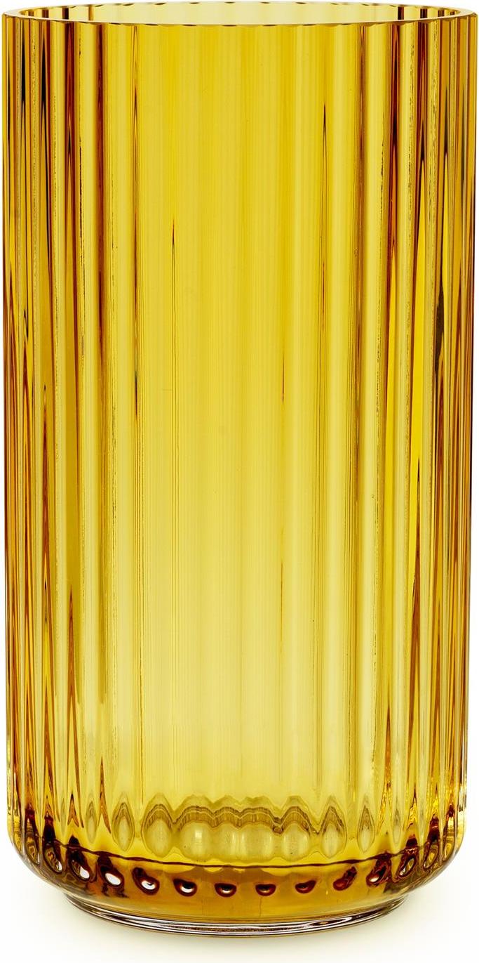 Lyngby Vase 15,5 cm bernsteinfarben aus Glas