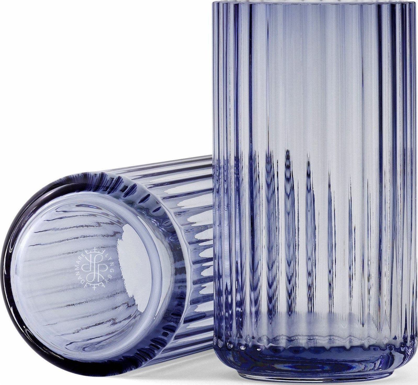 Lyngby Vase 15 cm blue aus Glas