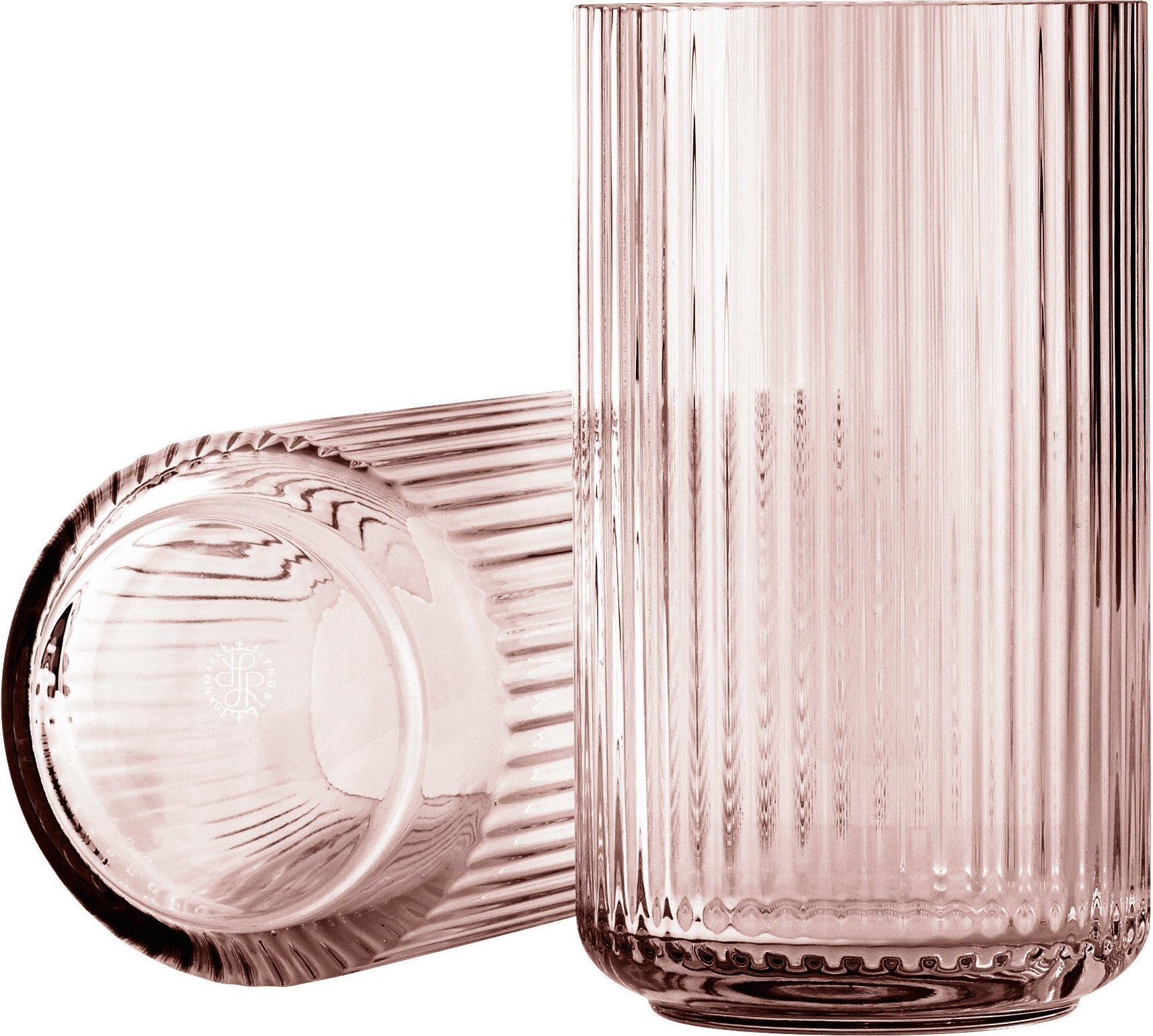 Lyngby Vase 25 cm burgundy aus Glas