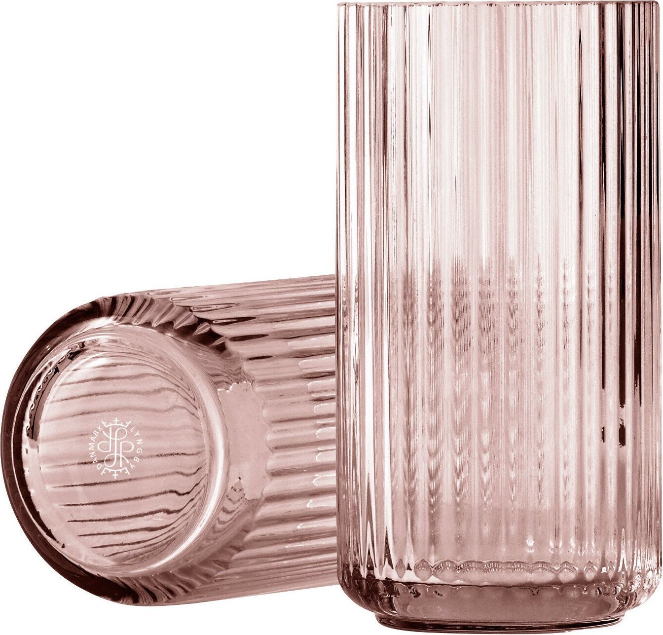 Lyngby Vase 31 cm burgundy aus Glas