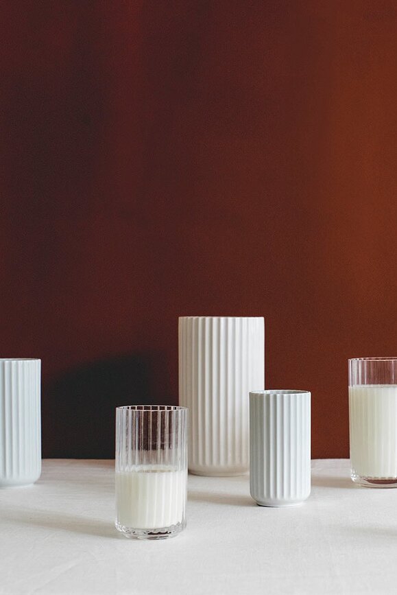 Lyngby Vase, 20 cm, en verre, transparent