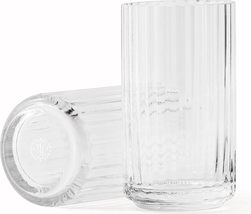 Lyngby Vase en verre, transparent